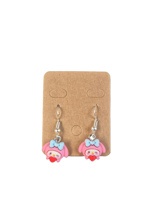 Cute Love Character with Bow Earrings